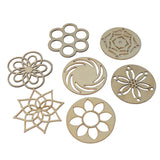 Wooden Bases (Set of 7 Shapes) For Sewing Macrame Crochet DIY Crafts Painting Arts Decoration