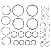Chromium Plated Metal Rings (6 Sizes Mixed - 36 PCs Total) Silver Color For DIY Crafts Projects Macrame Dream Catchers Blinds Decorations