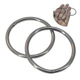 Stainless Steel Rings (45x6, 35x5, 78x7.5, 53x3.5 MM x 1 PC Each) Heavy Duty Silver Color For DIY Crafts Projects Macrame Dream Catchers Blinds