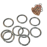 Chromium Plated Metal Rings (6 Sizes Mixed - 36 PCs Total) Silver Color For DIY Crafts Projects Macrame Dream Catchers Blinds Decorations