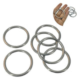 Chromium Plated Metal Rings (6 Sizes Mixed - 36 PCs Total) Silver Color For DIY Crafts Projects Macrame Dream Catchers Blinds Decorations