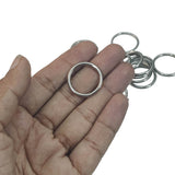 Chromium Plated Metal Rings 23x2 MM (50 Pieces) Silver Color For DIY Crafts Projects Macrame Blinds Decorations