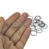 Chromium Plated Metal Rings 15x1.25 MM (50 Pieces) Silver Color For DIY Crafts Projects Macrame Blinds Decorations