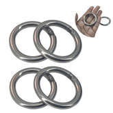 Stainless Steel Rings 45x6 MM (4 Pieces) Heavy Duty Silver Color For DIY Crafts Projects Macrame Dream Catchers Blinds Decorations