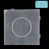 Plastic Pegboards For Aumni Crafts DIY Bead Fusion Kit And All Other Brands 5x5mm Fuse Beads 13.5x13.5x2xcm Square Transparent Color (Sold as 1 piece)