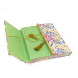 Handmade Vintage Journal Notebook (1 PC x 50 Pages) 6x8 Inch Bamboo Sticks Organic Cotton Papers Tassle Thread Lock Personal Gifts Multicolor