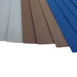 Classy Cover Case Binding Textured Papers (10 Sheets, Grey Coffee Cobalt, 120 GSM, A4 Size) For Art & Crafts Invitation Boxes Luxury Packaging