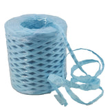 Raffia Paper Ribbon Twine (1 Roll x 200 Meters) Light Blue Cords Thread String For DIY Crafts Packing Gift Wrapping Decoration Packaging
