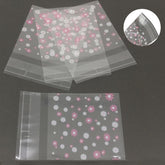 Jewelry Earring Display Packing Flower Printed Covers 10x7cm (4x2.75 inch) Rectangle Transparent Color (Pack of 95-100 pieces)