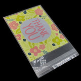 Self Adhesive BOPP Covers 16x10 CM With 12.5x9.3 CM Inside (1 Pack, 95-100 PCs) Thank You Printed Pouches For Cookie Chocolates Jewellery Gifts