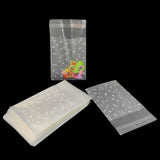 Frosted Self Adhesive BOPP Covers 13x8 CM With 8x10 Inside (1 Pack, 95-100 PCs) Polka Dots Transparent For Cookie Chocolates Jewellery Gifts