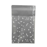 Frosted Self Adhesive BOPP Covers 13x8 CM With 8x10 Inside (1 Pack, 95-100 PCs) Polka Dots Transparent For Cookie Chocolates Jewellery Gifts