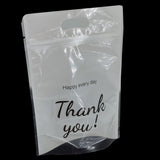 Thank You Printed Mylar Standup Pouches (10 PCs) 9x6x1.35 Inch With Inside 6x5.5 Inch Resealable Zip Locks For Cookie Chocolates Gifts