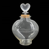 Heart Shape Glass Bottles 16x11 CM (1 Piece) With Cork Lid Stoppers For Crafts Decoration Storage Gifts Transparent Jar Container