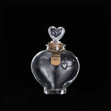 Heart Shape Glass Bottles 16x11 CM (1 Piece) With Cork Lid Stoppers For Crafts Decoration Storage Gifts Transparent Jar Container