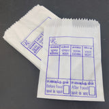 Medical Prescription Printed Glassine Paper Covers Packing Pouches 40 GSM White For Hospitals Tablets Medicines Pills Homeopathy