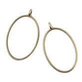 Metal Alloy Pendant Bezel Blanks (2 Pieces) 39x23x3.5 MM Oval Bases Antique Bronze Color For Resin Jewellery Making DIY Crafts Key Chains