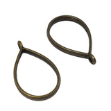 Metal Alloy Pendant Bezel Blanks (2 Pieces) 33x20x3.5 MM Drop Bases Antique Bronze Color For Resin Jewellery Making DIY Crafts Key Chains
