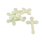 Acrylic Glow In The Dark Mini Pendants 39x24x4 MM (10 Pieces) Cross Charms Grey Radium For Jewellery Making Keychains Bracelets Gifts Decorations
