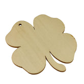 Wooden Pendant Blanks Bases (1 Piece) 8x7x2 CM Clover Flower Light Brown For DIY Crafts Key Chains Painting Drawing Gifts Decoration