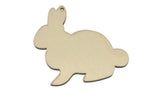 Wooden Pendant Blanks Bases (1 Piece) 8x5x7.5x2 CM Animal Rabbit Light Brown For DIY Crafts Key Chains Painting Drawing Gifts Decoration