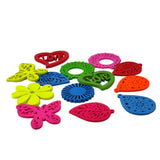 Wooden Pendants Charms (10 Mixed Shapes Colors & Sizes) 2.5 to 3.5 CM Range For Jewellery Making DIY Crafts Key Chains Gifts Decoration