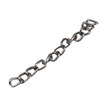 Mild Steel 5 to 5.5 CM Long Extension Chains 5x3.5 MM Link Size For Jewellery Making Crafts Twist Silver Color