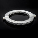Textured Aluminium Wires 5x1 MM (1 Roll x 2 Meters) Bendable Bezel Strip Silver Color For Wrapped Jewellery Making DIY Crafts Arts