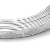 Textured Aluminium Wires 5x1 MM (1 Roll x 2 Meters) Bendable Bezel Strip Silver Color For Wrapped Jewellery Making DIY Crafts Arts