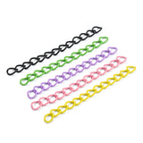 Colored Metal Iron Extension Chains 4 CM For Crafts Keychains Accessories Jewellery Making