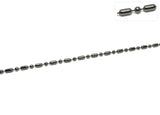 Tarnish Resistant 304 Stainless Steel Chains (1 Meter) 6x3 MM Cylinder With Ball 3 MM Silver Color For Jewellery Making