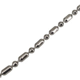 Tarnish Resistant 304 Stainless Steel Chains (1 Meter) 6x3 MM Cylinder With Ball 3 MM Silver Color For Jewellery Making