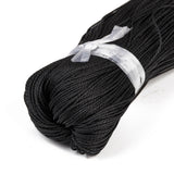 Twisted Waxed Polyester Cord 1.5 MM (1 Roll x 75 Meters, 100 GMs Approx Wt) Black For Jewellery Making Crafts (#OT237)