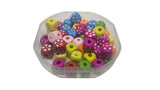 Wooden Beads With Polka Dots For Jewellery Making Hobby Arts Crafts