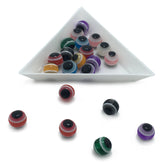 Acrylic Evil Eye Beads 7 to 8 MM Round For Bracelets Jewellery Making With Hole 1.5 MM