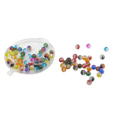 Small Glass Beads 3 to 5 MM Size Range (225 Beads, 25 Grams Wt) Round Mixed Colors For Jewellery Making