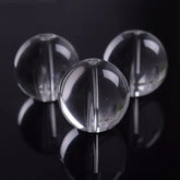 Glass Beads 20 MM (1 String, 15-16 Beads) Round Hole 2 MM Transparent Color 14 Inch For Jewellery Making