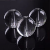 Glass Beads 20 MM (1 String, 15-16 Beads) Round Hole 2 MM Transparent Color 14 Inch For Jewellery Making