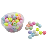 Opaque Plastic Beads 8mm Round Hole 2mm For Jewellery Making Crafts