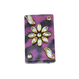 Acrylic Kundan Beads For Jewellery Making (3 Random Designs, 2 Pieces Each) (#Ot2)