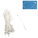 Plastic Price Tags (1 Pack, 500 Pieces) 5 Inch Transparent Color Loops Snap Locks Tying Fastener Hooks Ties Pins
