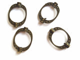 Jewellery Making Metal Alloy Bead Frames 20x15mm Oval Antique Bronze Color (Pack Of 10 Pieces) (#Ot47)