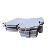 Corrugated Folding Box 10x6x1.5 Inch (Pack of 10) White Rectangle For Multipurpose Jewellery Crafts Packaging