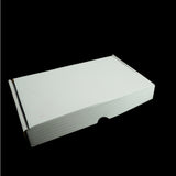 Corrugated Folding Box 10x6x1.5 Inch (Pack of 10) White Rectangle For Multipurpose Jewellery Crafts Packaging