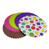 Cake Board Stand Bases 8 Inch (5 Pieces) For Half KG Flower 4-5 Mixed Colors Premium Quality