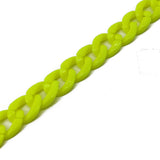 Acrylic Plastic Curb Chains (1 Meter) 13x10x2.5 MM Yellow For Bag Strap Mask Holder Lanyard