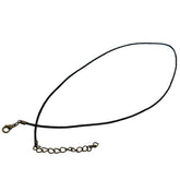 Mild Waxed Cotton Jewellery Making Cords 1.5 MM 17 To 18 Inch With Alloy Antique Bronze Color Clasp