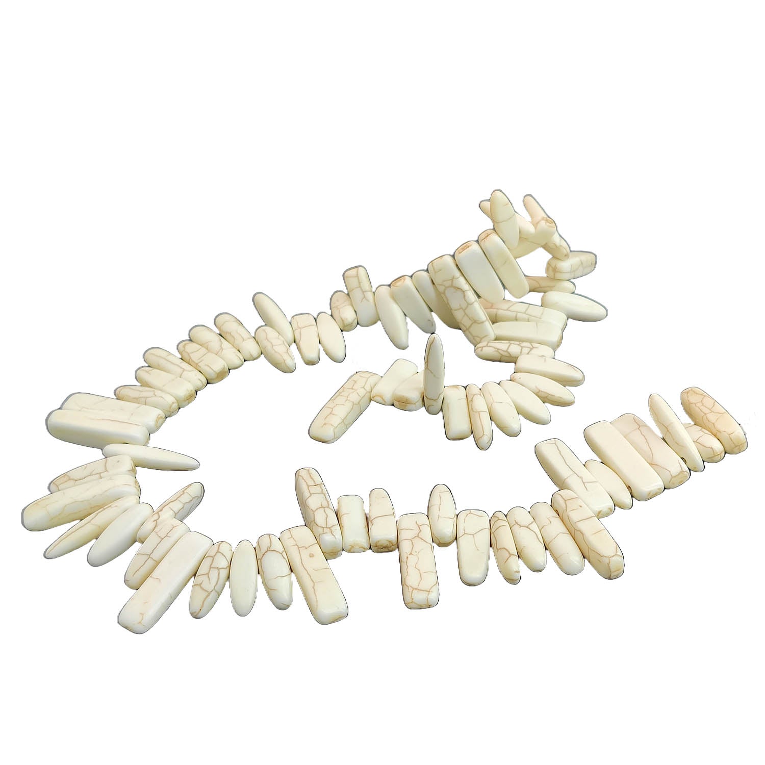 Imitation Jewellery Making Stone Beads 14-24 MM (1 String, 70 Beads) Hole:0.6 MM Nuggets White Synthetic For DIY Arts Crafts [ac-bds-00039-m6]