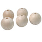Wooden Beads 35 MM (10 Pieces) Ivory White Hole Size:7 MM Round For Jewellery Making Arts Crafts Decoration [ac-bds-00048-m9]