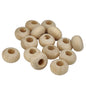 Wooden Beads 14x9 MM (20 Pieces) Hole:5.5 MM Rondelle Ivory White For Jewellery Making DIY Arts Crafts [ac-bds-00049-m18]